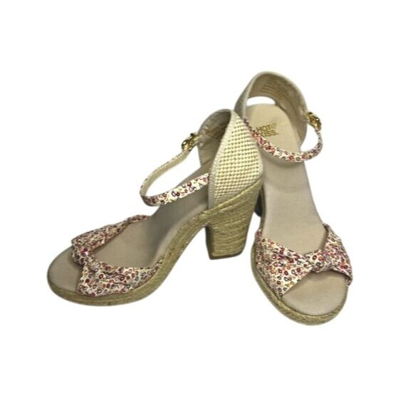 Hot Kiss Floral Ankle-Strap Chunky Heel Sandals Womens Size 8 - Picture 10 of 10